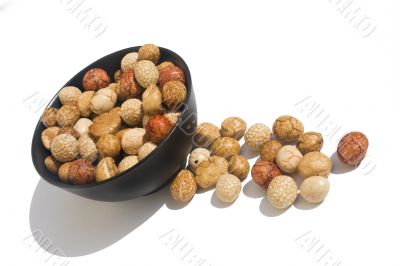 Bowl of Asian crackers