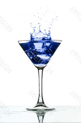 martini glass splash