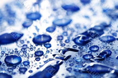 blue waterdrops