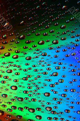 multicolored waterdrops