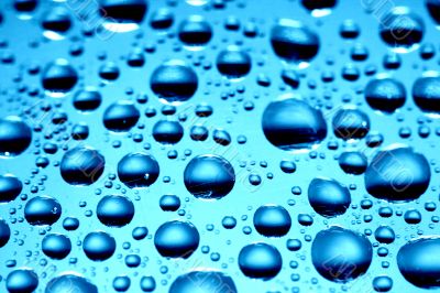 blue waterdrops