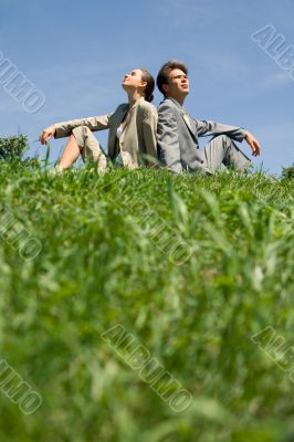 On the lawn