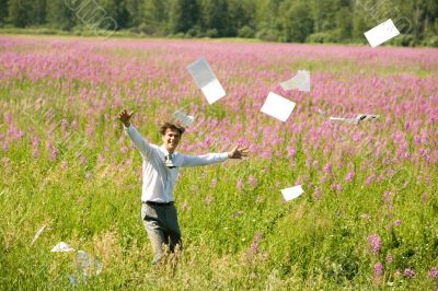 Happy businessman