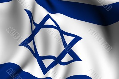 Rendered Israeli Flag