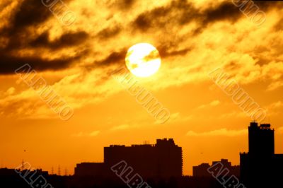 city sunset