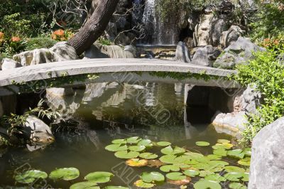 Bridge and Waterfall