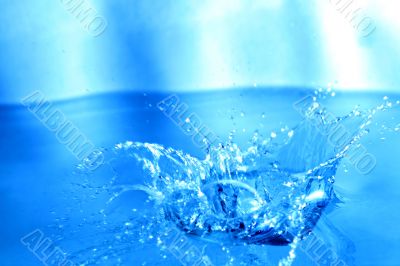 blue water splash