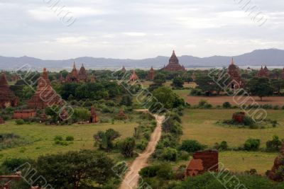 Old temples and road