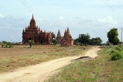 Road and stupa