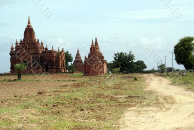 Road and pagoda