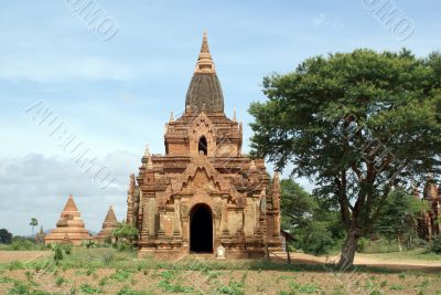 Brick temple and pagodas