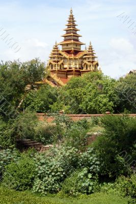 Wall and pagoda