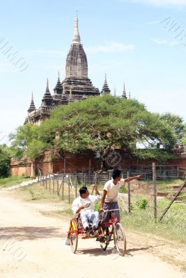 Temple and riksha