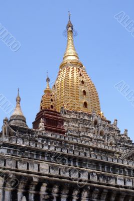 Roof of Ananda temple in Bagan
