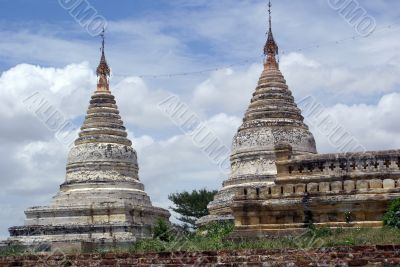 Stupas and clouds