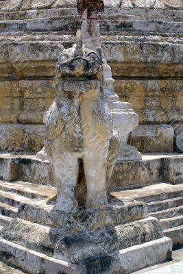 Statue and stupa