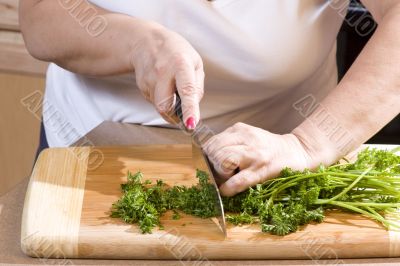 Woman preparing food in the kitchen
