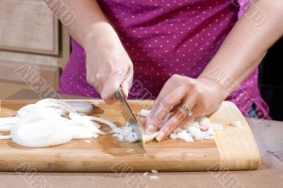 Woman preparing food in the kitchen