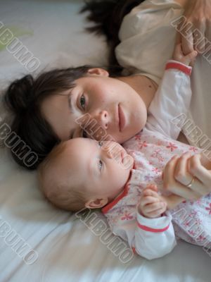 Baby with mom