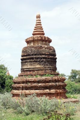 Brick stupa in Bagan