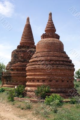 Brick stupas
