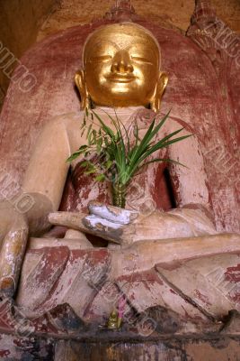 Buddha with golden face