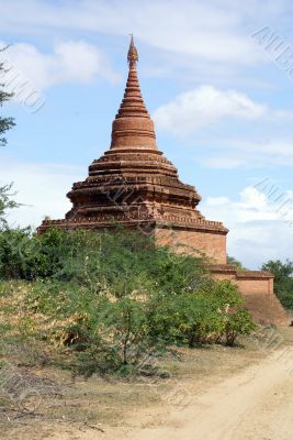 Road and pagoda