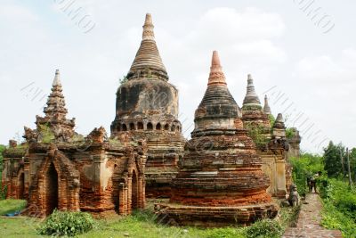 Brick stupas