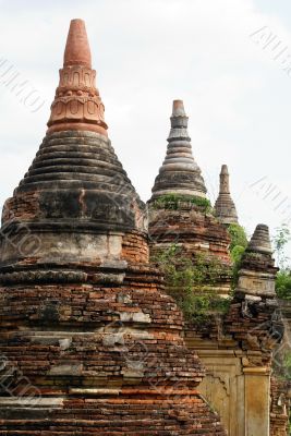 Brick stupas