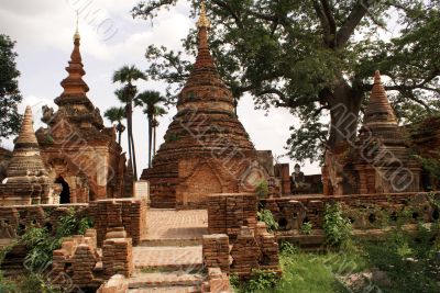Brick stupas