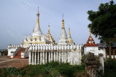 White stupas