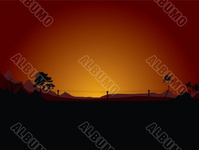 sunset desert