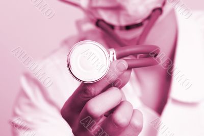 Portrait of a young doctor with stethoscope.