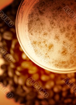 Latte Macchiato in glass