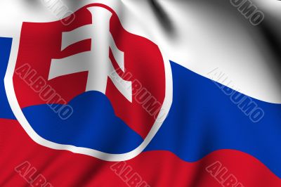 Rendered Slovakian Flag
