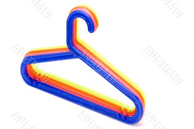color hanger on white
