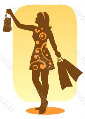 girl and shopping