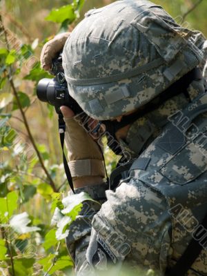 Soldier filming