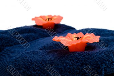 Candles on Towel