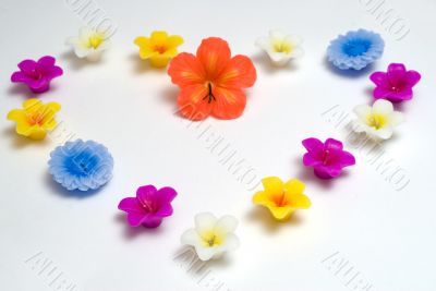 Flowered Candle Heart