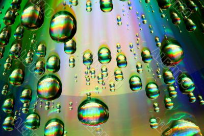 multicolored waterdrops