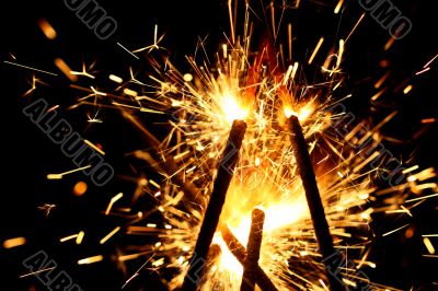 yellow sparkler