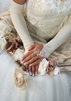 Hands of the bride