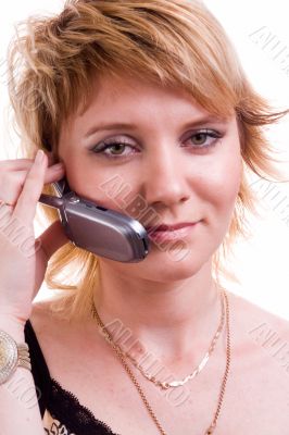 woman with mobile phone