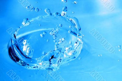 blue water splash