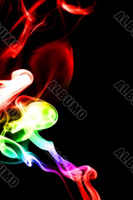 multicolored smoke
