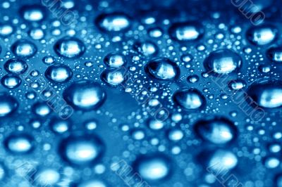 blue waterdrops
