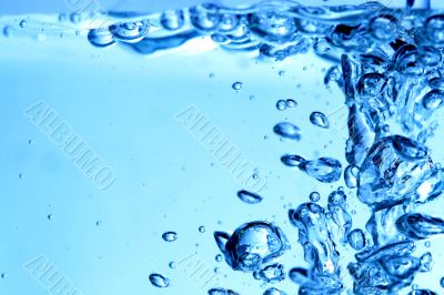 blue water bubbles