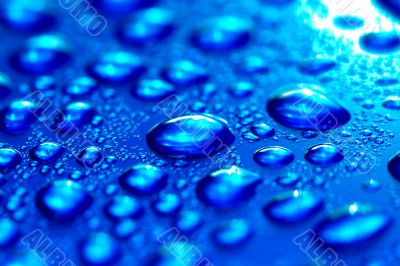 blue waterdrops