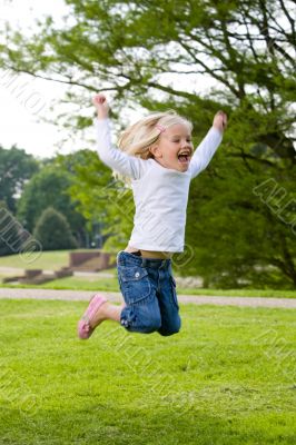 Happy jumping